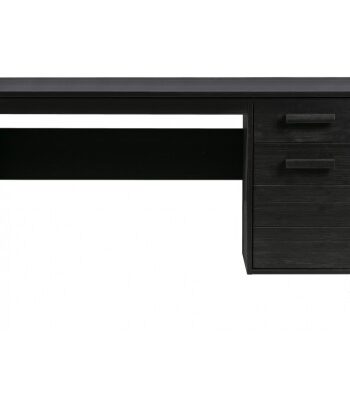 Skrivebord Fyrretræ H74 B141 D59 Sort