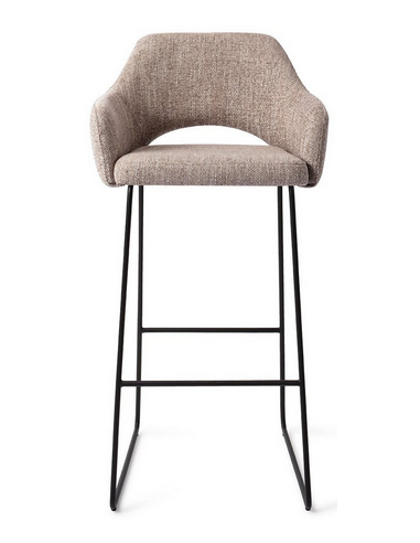 Yanai Barstol Metal Polyester H100 Sort Greige