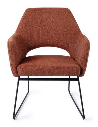 Yanai Loungestol Stål Polyester H84 Sort Terracotta