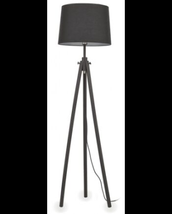 York Gulvlampe Træ Tekstil H164 E27 Sort