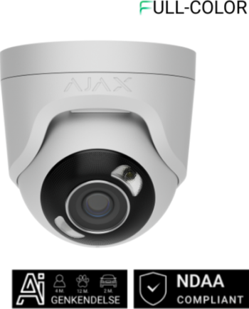 Ajax Turret Overvågningskamera 8mp Hvid
