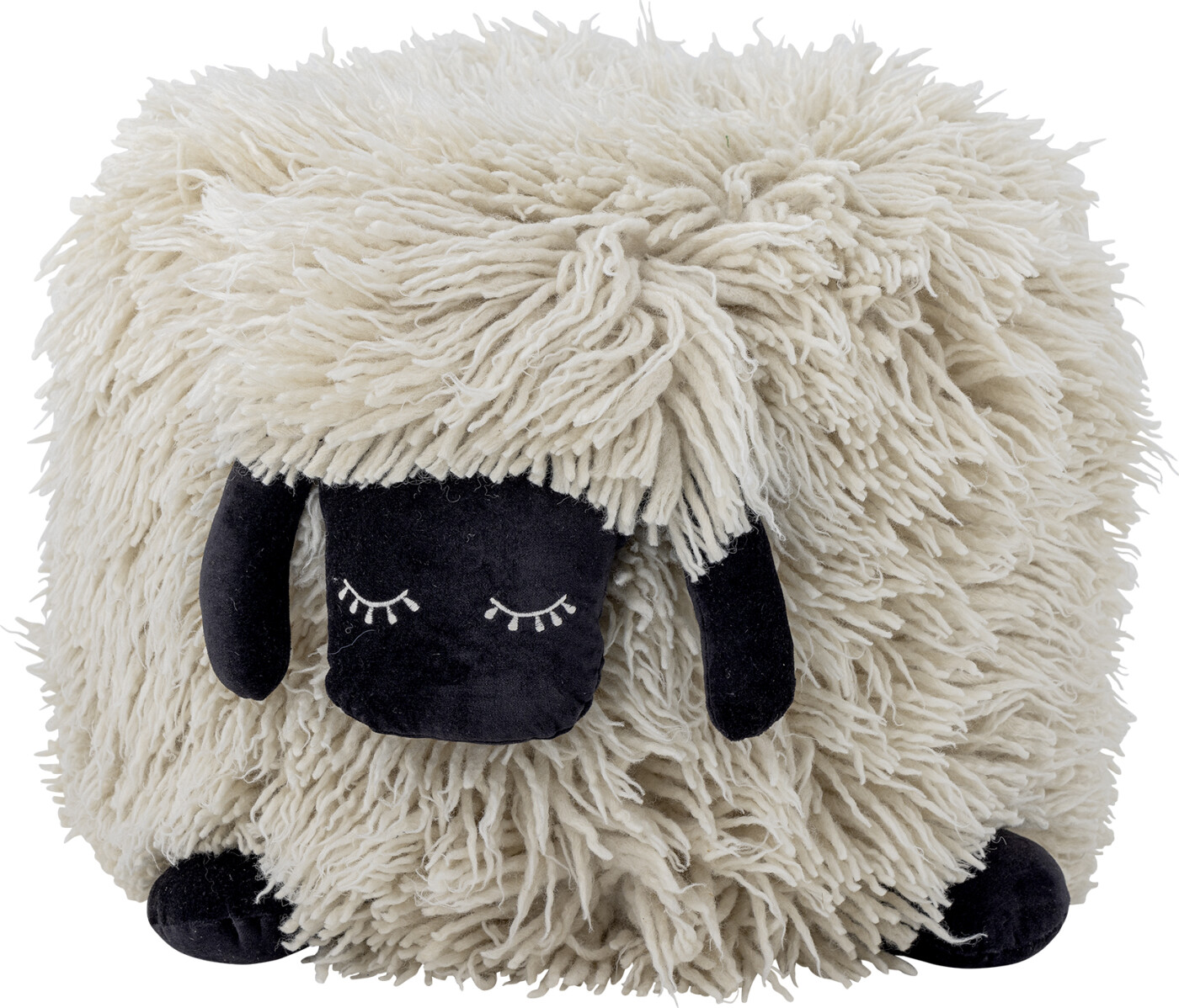 Bloomingville Mini Dolly Puf Får Hvid Uld