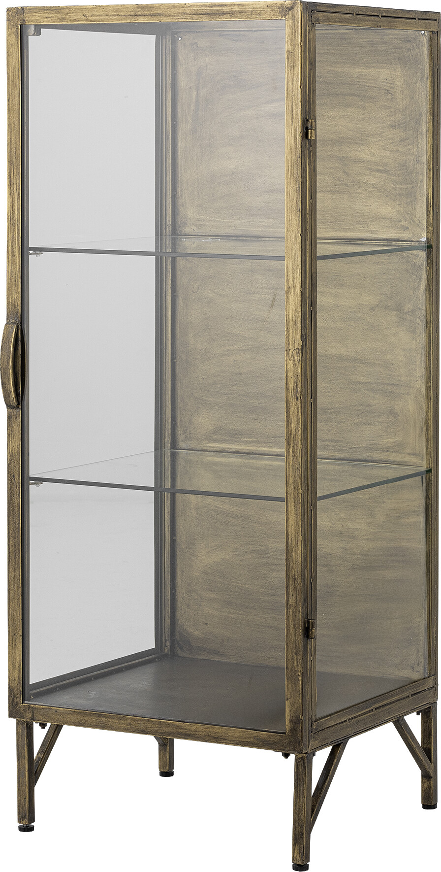 Bloomingville Skab Saone Brass Messingfinish Hærdet Glas