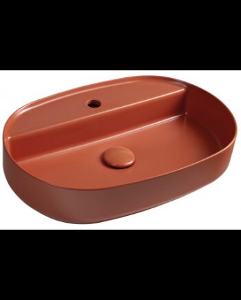 Bordmonteret Håndvask Med Hanehul Keramik Terracotta