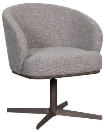 Cannes Spisebordsstol Med Drejefod Stål Boucl H83 Bronze Mushroom