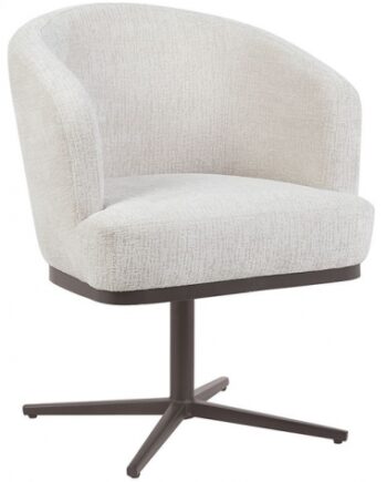 Cannes Spisebordsstol Med Drejefod Stål Chenille H83 Bronze Natur