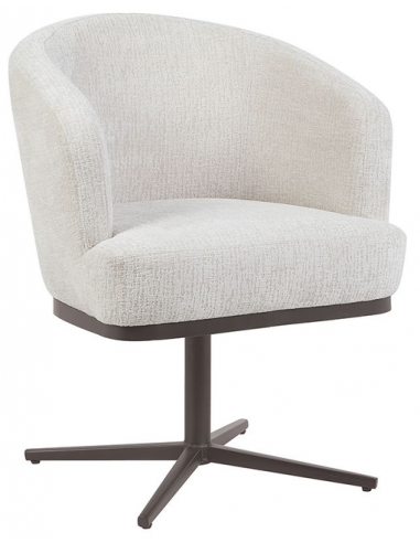 Cannes Spisebordsstol Med Drejefod Stål Chenille H83 Bronze Natur
