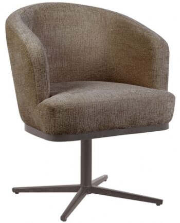 Cannes Spisebordsstol Med Drejefod Stål Chenille H83 Bronze Taupe