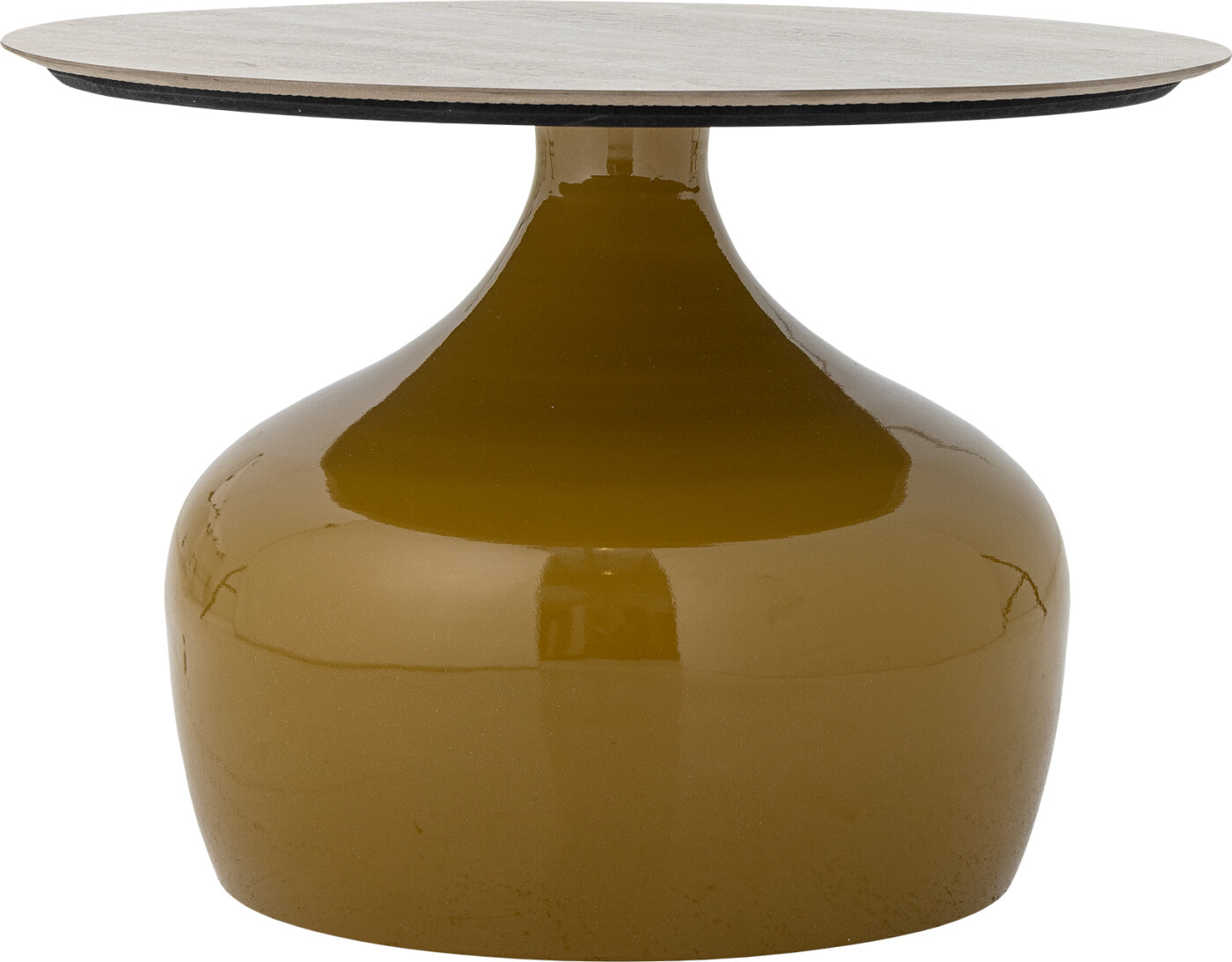 Creative Collection Lecco Sofabord Rundt Gul Metal