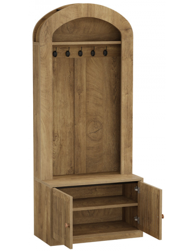 Garderobe Møbelplade H180 B79 D35 Naturbrun