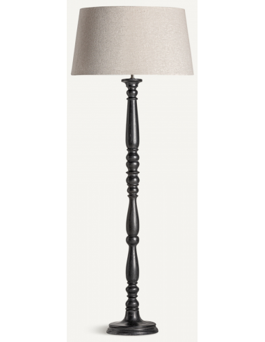 Gulvlampe Mangotræ Bomuld H167 Antik Sort Natur