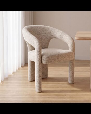 Haruki Spisebordsstol Boucl H81 Meleret Champagne