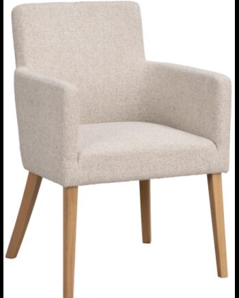 Hudson Spisebordsstole Egetræ Polyester H85 Lys Beige