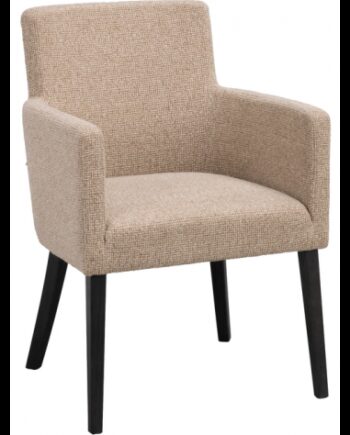Hudson Spisebordsstole Egetræ Polyester H85 Sort Beige