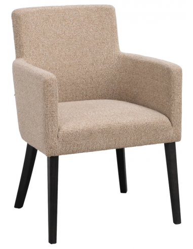 Hudson Spisebordsstole Egetræ Polyester H85 Sort Beige