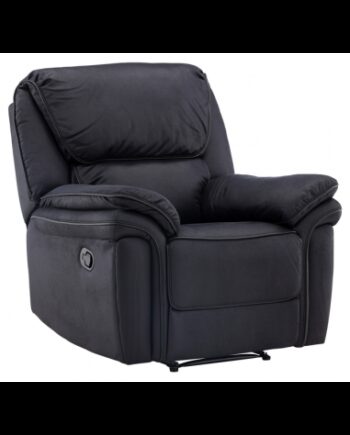 Lænestol Med Vippefunktion Microfiber H96 Sort