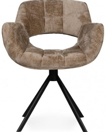 Link Spisebordsstol Metal Polyester H85 Sort Beige