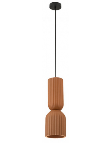 Loftlampe Ler ø15 E27 Sort Terracotta
