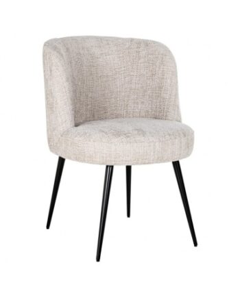Morton Spisebordsstol Metal Polyester H82 Sort Natur
