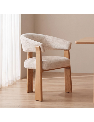 Nice Spisebordsstol Asktræ Chenille H81 Natur Natur