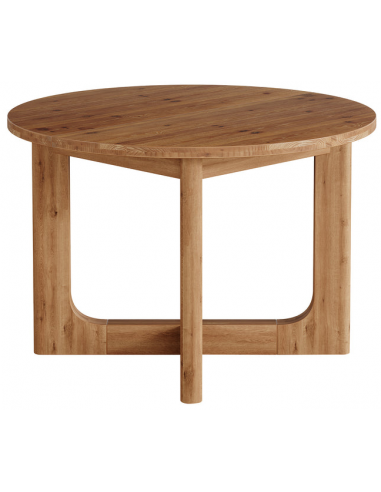 Rundt Spisebord Fyrretræ Mdf ø100 Naturbrun
