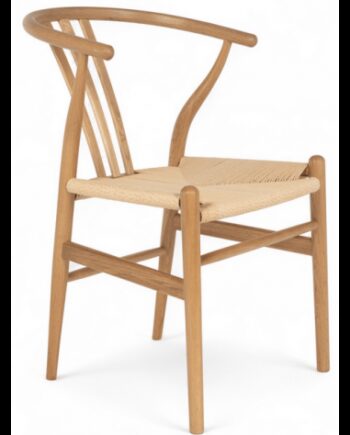 Sæt Med Spisebordsstole Egetræ Papirreb H78 Beige