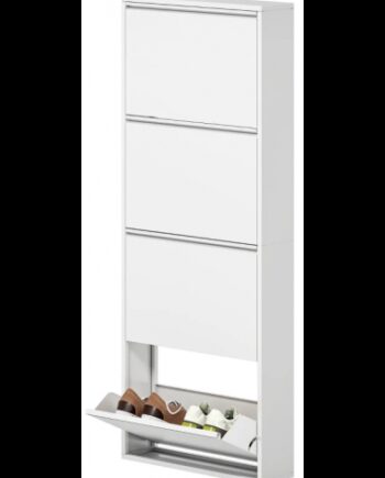 Skoskab Metal H139 B55 D15 Hvid