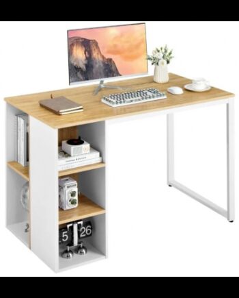 Skrivebord Metal Møbelplade 115 Hvid Natur