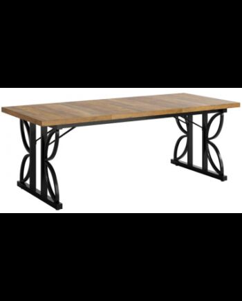 Skrivebord Metal Møbelplade 180 Sort Brun