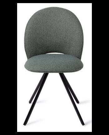 Spisebordsstol Metal Polyester H83 Sort Blågrøn