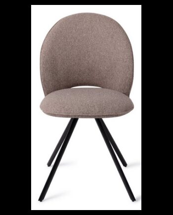 Spisebordsstol Metal Polyester H83 Sort Brun