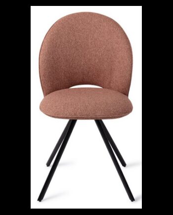 Spisebordsstol Metal Polyester H83 Sort Terracotta