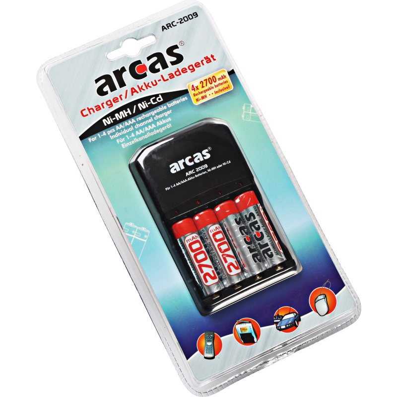 Stk Batterioplader Inkl Stk Batterier