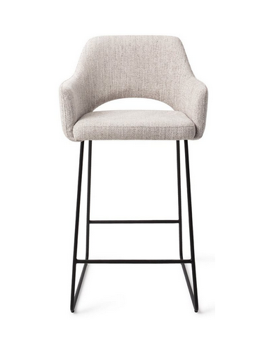 Yanai Barstol Metal Polyester H89 Sort Lysegrå