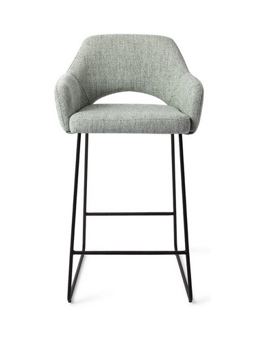 Yanai Barstol Metal Polyester H89 Sort Lysegrøn