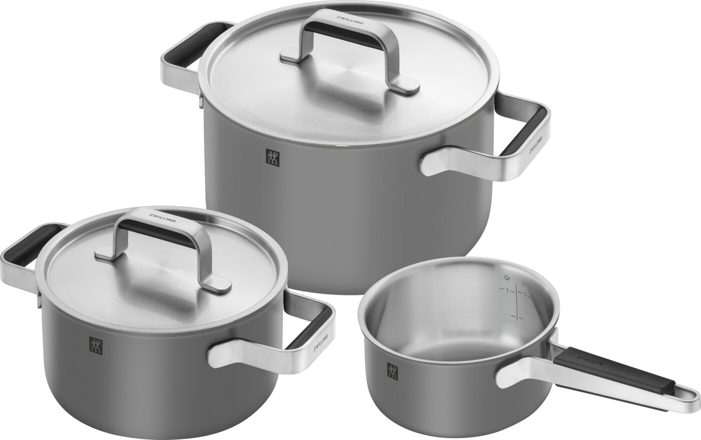 Zwilling Pure Grydesæt Rustfrit Stål Dele Grå
